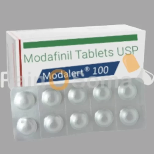 Modalert 100 mg tablet for cognitive enhancement and focus improvement.